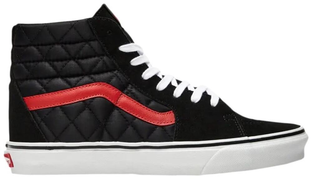 Vans Sk8‑Hi Quilted Black Red High Top Sneakers Men’s 10.5 / Women’s 12